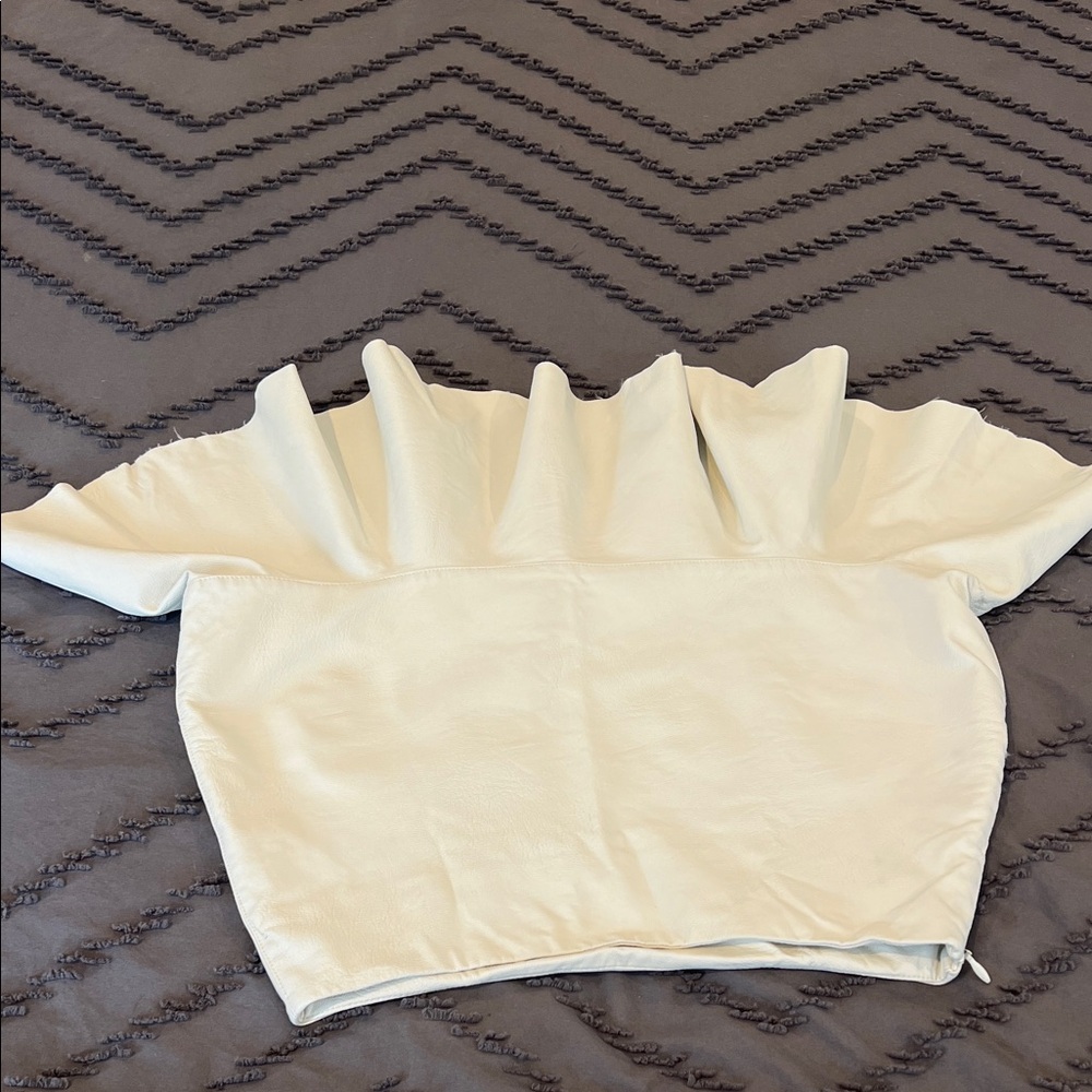 Zara Cream Ruffle-Hem Mini Skirt - Picture 3 of 5